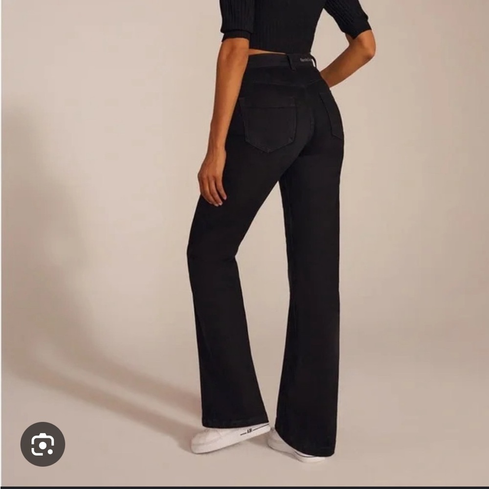 Favorite Daughter Black Jordie Wide Leg Jeans